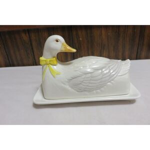 VINTAGE MIDCENTURY OTAGIRI Little Daffy GOOSE BUTTER DISH